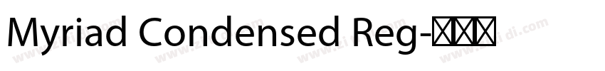 Myriad Condensed Reg字体转换